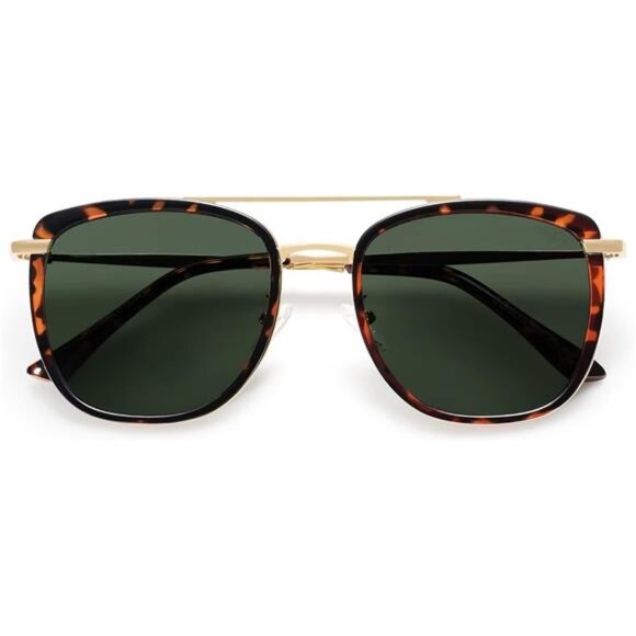 Aviator Sunglasses Polarized Square Retro Sunglasses UV400 Women Men Fashion Sha - Picture 1 of 6